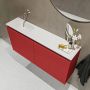 Mondiaz TURE Toiletmeubel 100x23x50cm met 0 kraangaten 2 deuren fire mat Wastafel Eden links Solid Surface Wit FK75341202 - Thumbnail 3