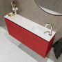 Mondiaz TURE Toiletmeubel 100x23x50cm met 1 kraangaten 2 deuren fire mat Wastafel Eden rechts Solid Surface Wit FK75341203 - Thumbnail 3