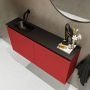 Mondiaz TURE Toiletmeubel 100x23x50cm met 0 kraangaten 2 deuren fire mat Wastafel Eden links Solid Surface Zwart FK75341555 - Thumbnail 3