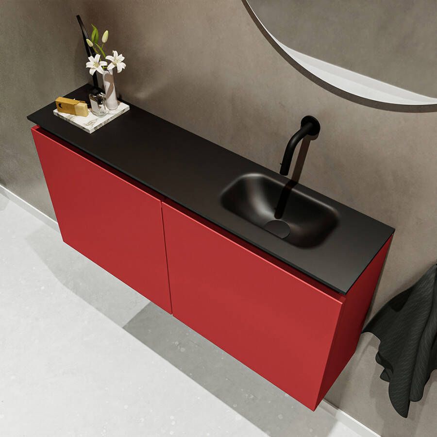 Mondiaz Ture 100cm toiletmeubel fire met wastafel urban rechts geen kraangat