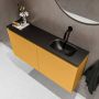 Mondiaz TURE Toiletmeubel 100x23x50cm met 0 kraangaten 2 deuren ocher mat Wastafel Eden rechts Solid Surface Zwart FK75341528 - Thumbnail 3