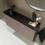 Mondiaz TURE Toiletmeubel 100x23x50cm met 0 kraangaten 2 deuren smoke mat Wastafel Eden links Solid Surface Zwart FK75341468 - Thumbnail 3