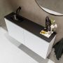 Mondiaz TURE Toiletmeubel 100x23x50cm met 0 kraangaten 2 deuren talc mat Wastafel Eden links Solid Surface Zwart FK75341381 - Thumbnail 3