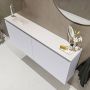 Mondiaz TURE Toiletmeubel 120x23x50cm met 1 kraangaten 2 deuren cale mat Wastafel Eden links Solid Surface Wit FK75341267 - Thumbnail 3