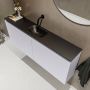 Mondiaz TURE Toiletmeubel 120x23x50cm met 0 kraangaten 2 deuren cale mat Wastafel Eden midden Solid Surface Zwart FK75341617 - Thumbnail 3