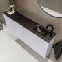 Mondiaz TURE Toiletmeubel 120x23x50cm met 1 kraangaten 2 deuren cale mat Wastafel Eden rechts Solid Surface Zwart FK75341620 - Thumbnail 3