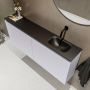 Mondiaz TURE Toiletmeubel 120x23x50cm met 0 kraangaten 2 deuren cale mat Wastafel Eden rechts Solid Surface Zwart FK75341621 - Thumbnail 3