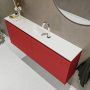 Mondiaz TURE Toiletmeubel 120x23x50cm met 1 kraangaten 2 deuren fire mat Wastafel Eden midden Solid Surface Wit FK75341205 - Thumbnail 3