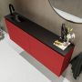 Mondiaz TURE Toiletmeubel 120x23x50cm met 1 kraangaten 2 deuren fire mat Wastafel Eden links Solid Surface Zwart FK75341560 - Thumbnail 3