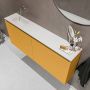 Mondiaz TURE Toiletmeubel 120x23x50cm met 0 kraangaten 2 deuren ocher mat Wastafel Eden links Solid Surface Wit FK75341178 - Thumbnail 3