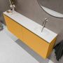 Mondiaz TURE Toiletmeubel 120x23x50cm met 0 kraangaten 2 deuren ocher mat Wastafel Eden rechts Solid Surface Wit FK75341180 - Thumbnail 3