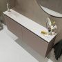 Mondiaz TURE Toiletmeubel 120x23x50cm met 1 kraangaten 2 deuren smoke mat Wastafel Eden links Solid Surface Wit FK75341117 - Thumbnail 3