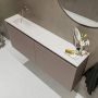 Mondiaz TURE Toiletmeubel 120x23x50cm met 0 kraangaten 2 deuren smoke mat Wastafel Eden links Solid Surface Wit FK75341118 - Thumbnail 3