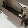 Mondiaz TURE Toiletmeubel 120x23x50cm met 1 kraangaten 2 deuren smoke mat Wastafel Eden links Solid Surface Zwart FK75341473 - Thumbnail 3