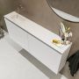 Mondiaz TURE Toiletmeubel 120x23x50cm met 0 kraangaten 2 deuren talc mat Wastafel Eden links Solid Surface Wit FK75341028 - Thumbnail 3