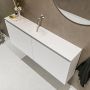 Mondiaz TURE Toiletmeubel 120x23x50cm met 0 kraangaten 2 deuren talc mat Wastafel Eden midden Solid Surface Wit FK75341026 - Thumbnail 3