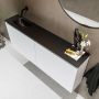 Mondiaz TURE Toiletmeubel 120x23x50cm met 0 kraangaten 2 deuren talc mat Wastafel Eden links Solid Surface Zwart FK75341387 - Thumbnail 3