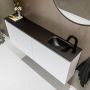 Mondiaz TURE Toiletmeubel 120x23x50cm met 1 kraangaten 2 deuren talc mat Wastafel Eden rechts Solid Surface Zwart FK75341388 - Thumbnail 3