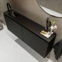 Mondiaz TURE Toiletmeubel 120x23x50cm met 1 kraangaten 2 deuren urban mat Wastafel Eden links Solid Surface Zwart FK75341415 - Thumbnail 3