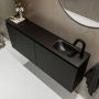 Mondiaz TURE Toiletmeubel 120x23x50cm met 1 kraangaten 2 deuren urban mat Wastafel Eden rechts Solid Surface Zwart FK75341417 - Thumbnail 3