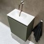 Mondiaz TURE Toiletmeubel 40x23x50cm met 0 kraangaten 1 deuren army mat Wastafel Eden links Solid Surface Wit FK75341124 - Thumbnail 3