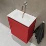 Mondiaz TURE Toiletmeubel 40x23x50cm met 0 kraangaten 1 deuren fire mat Wastafel Eden midden Solid Surface Wit FK75341182 - Thumbnail 3