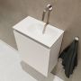 Mondiaz TURE Fonteinset 40x23x50cm 0 kraangaten 1 deur linen mat Wasbak rechts Solid Surface Wit FK75341216 - Thumbnail 3