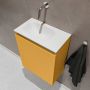 Mondiaz TURE Toiletmeubel 40x23x50cm met 0 kraangaten 1 deuren ocher mat Wastafel Eden links Solid Surface Wit FK75341154 - Thumbnail 3
