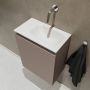 Mondiaz TURE Toiletmeubel 40x23x50cm met 0 kraangaten 1 deuren smoke mat Wastafel Eden rechts Solid Surface Wit FK75341096 - Thumbnail 3