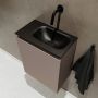 Mondiaz TURE Toiletmeubel 40x23x50cm met 0 kraangaten 1 deuren smoke mat Wastafel Eden rechts Solid Surface Zwart FK75341452 - Thumbnail 3