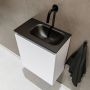 Mondiaz TURE Toiletmeubel 40x23x50cm met 0 kraangaten 1 deuren talc mat Wastafel Eden rechts Solid Surface Zwart FK75341365 - Thumbnail 3