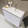 Mondiaz TURE Fonteinset 60x23x50cm 0 kraangaten 2 deuren cale mat Wasbak rechts Solid Surface Wit FK75341252 - Thumbnail 3