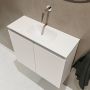 Mondiaz TURE Toiletmeubel 60x23x50cm met 0 kraangaten 2 deuren linen mat Wastafel Eden midden Solid Surface Wit FK75341218 - Thumbnail 3