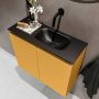 Mondiaz TURE Toiletmeubel 60x23x50cm met 0 kraangaten 2 deuren ocher mat Wastafel Eden rechts Solid Surface Zwart FK75341516 - Thumbnail 3