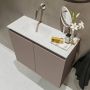 Mondiaz TURE Toiletmeubel 60x23x50cm met 0 kraangaten 2 deuren smoke mat Wastafel Eden links Solid Surface Wit FK75341100 - Thumbnail 3