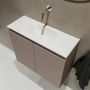 Mondiaz TURE Toiletmeubel 60x23x50cm met 0 kraangaten 2 deuren smoke mat Wastafel Eden midden Solid Surface Wit FK75341098 - Thumbnail 3