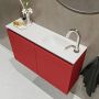 Mondiaz TURE Toiletmeubel 80x23x50cm met 1 kraangaten 2 deuren fire mat Wastafel Eden rechts Solid Surface Wit FK75341197 - Thumbnail 3
