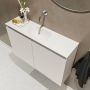Mondiaz TURE Toiletmeubel 80x23x50cm met 0 kraangaten 2 deuren linen mat Wastafel Eden midden Solid Surface Wit FK75341224 - Thumbnail 3