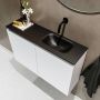 Mondiaz TURE Toiletmeubel 80x23x50cm met 0 kraangaten 2 deuren talc mat Wastafel Eden rechts Solid Surface Zwart FK75341377 - Thumbnail 3