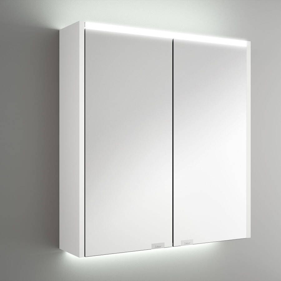 Muebles Ally spiegelkast met verlichting bovenkant 63x66cm wit