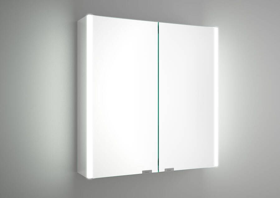Muebles Ally spiegelkast met verlichting zijkant 63x65cm wit