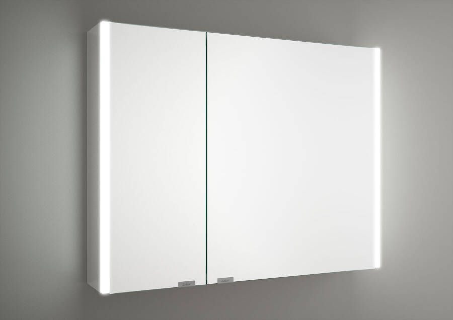 Muebles Ally spiegelkast met verlichting zijkant 83x65cm wit
