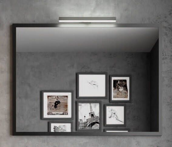 Muebles Davinci 100x60cm spiegel met zwart aluminium frame