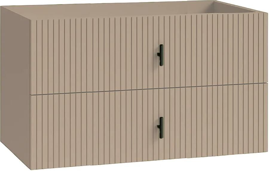 Muebles Raya onderkast ribbelfront 100cm met 2 softclose lades macchiato