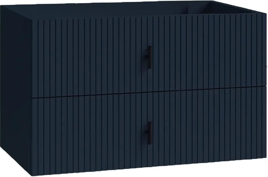 Muebles Raya onderkast ribbelfront 100cm met 2 softclose lades marine blauw
