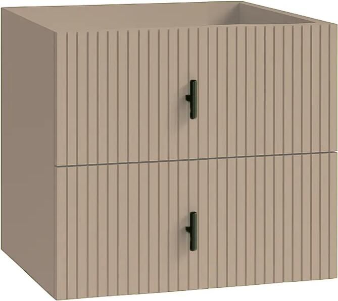 Muebles Raya onderkast ribbelfront 60cm met 2 softclose lades macchiato