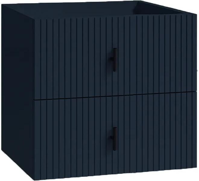 Muebles Raya onderkast ribbelfront 60cm met 2 softclose lades marine blauw