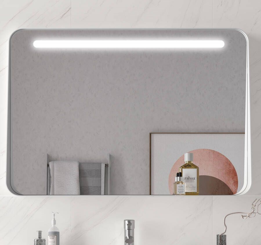 Muebles Polo spiegel met LED-verlichting 80x70cm wit