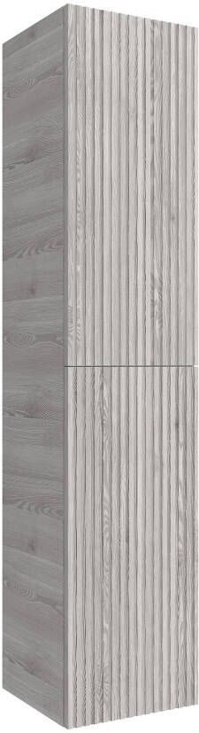 Muebles Raya kolomkast ribbelfront 160cm eiken grijs