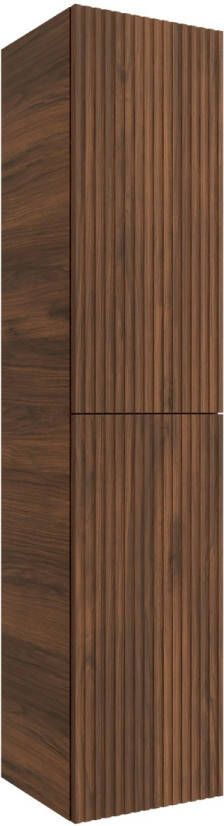 Muebles Raya kolomkast ribbelfront 160cm walnoot